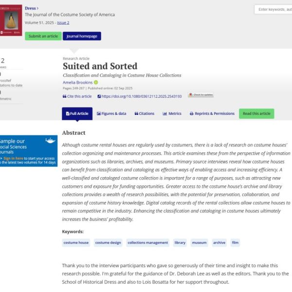 My original research published in&nbsp;DRESS